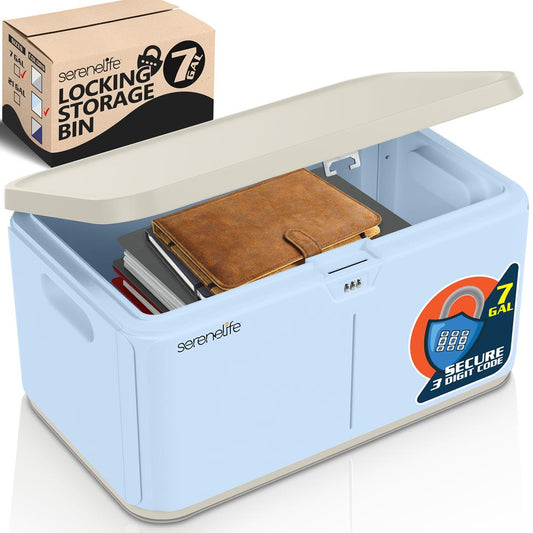product image number 1 for SereneLife 8 Gallon Locking Storage Bin