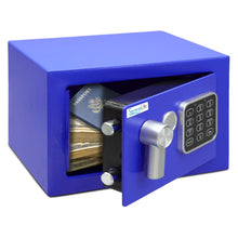 Digital Safe Box Secure Storage Steel Construction Blue