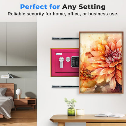 Electronic Safe Box, Secure Storage, Digital Lock, Pink