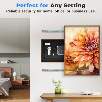 Digital Safe Box Secure Storage Steel Construction 9.1"x6.7"x6.7"