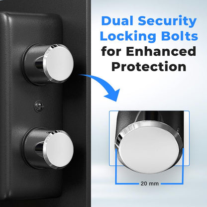 Electronic Fingerprint Safe Box, Secure Access, Steel Construction