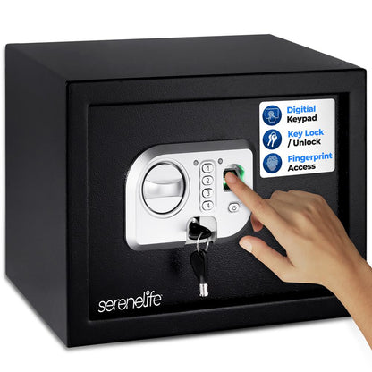 Electronic Fingerprint Safe Box, Secure Access, Steel Construction