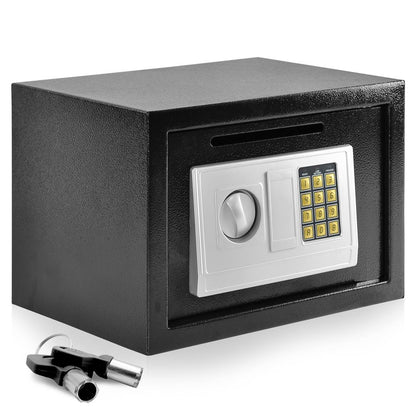 Front Load Safe Box Secure Storage Steel Construction 13.8"x9.8"x9.8"