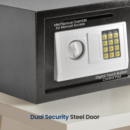 Front Load Safe Box Secure Storage Steel Construction 13.8"x9.8"x9.8"