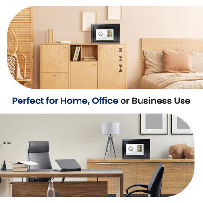 Front Load Safe Box Secure Storage Steel Construction 13.8"x9.8"x9.8"