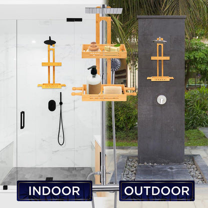 Bamboo Hanging Shower Caddy