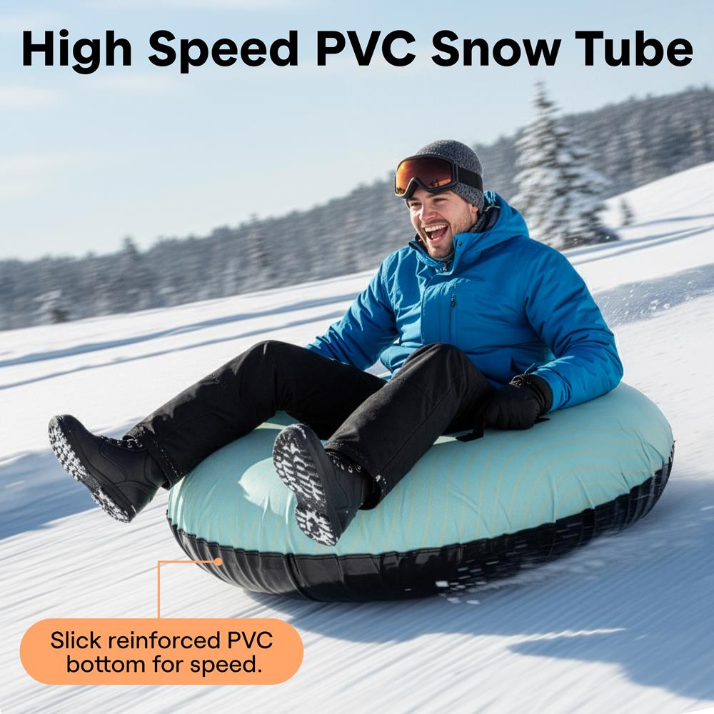 Serenelife 48'' Inflatable Snow Tube For Winter Sports – Durable