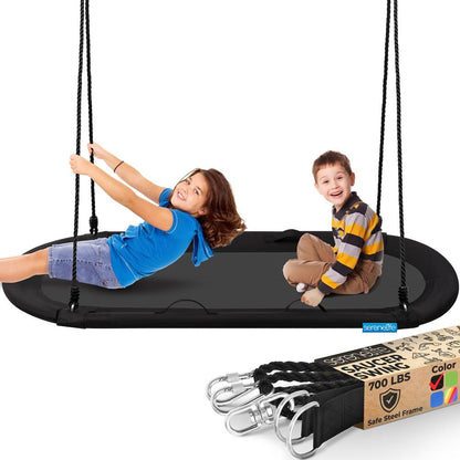 67" Oval Saucer Swing, 700 lbs Capacity, Waterproof, Includes Pillow