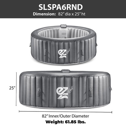 product image number 7 for SereneLife Round Inflatable Pool Spa With Light