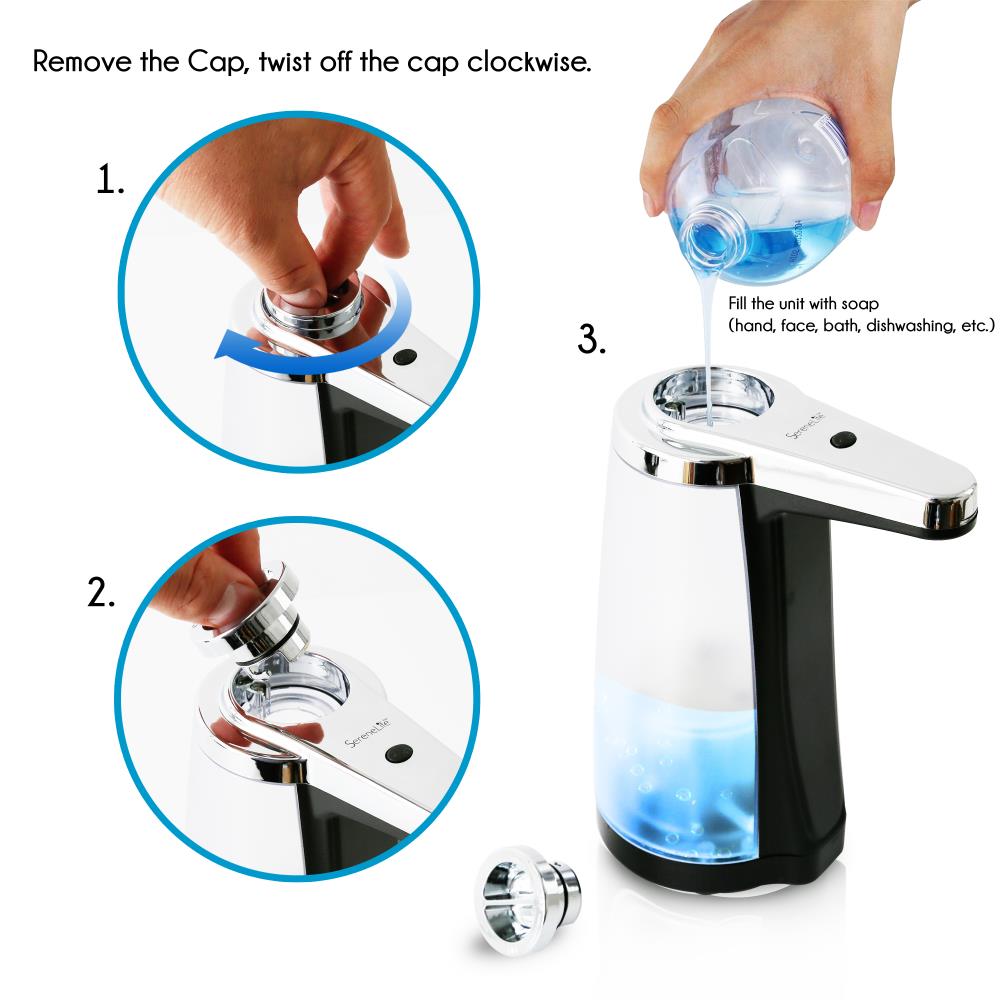 Automatic Soap Dispenser Touch-Free Sensor Chrome-Plated ABS - Thumbnail 4