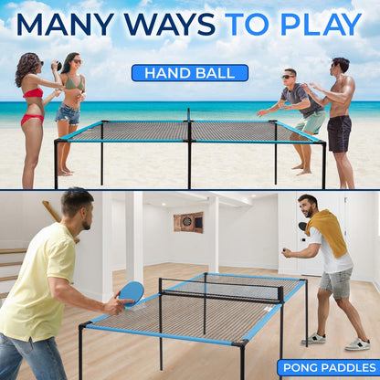 Trampoline Ping Pong Table - Portable, Adjustable Steel Frame, Indoor/Outdoor