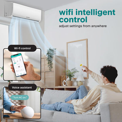 24000 BTU Indoor and Outdoor Mini Split AC Unit Kit – 230V Smart Cooling & Heating with WiFi