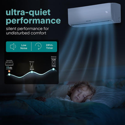 24000 BTU Indoor and Outdoor Mini Split AC Unit Kit – 230V Smart Cooling & Heating with WiFi