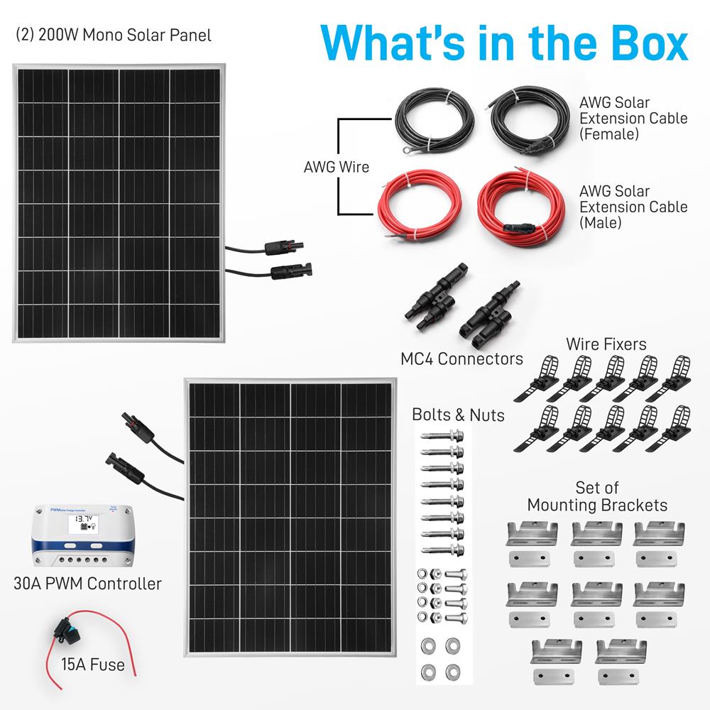 product image number 12 for SereneLife Mono Solar Panel Starter Kit
