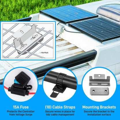 product image number 6 for SereneLife Mono Solar Panel Starter Kit