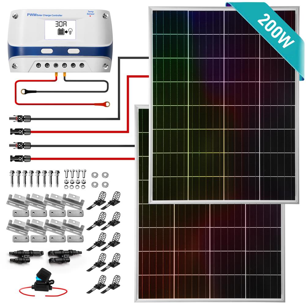 product image number 1 for SereneLife Mono Solar Panel Starter Kit