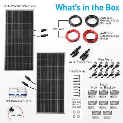 product image number 12 for SereneLife Mono Solar Panel Starter Kit
