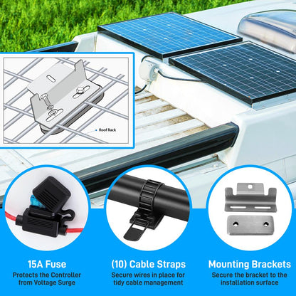 product image number 6 for SereneLife Mono Solar Panel Starter Kit