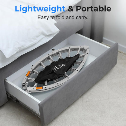 36" Foldable Toddler Trampoline, 220 lb Capacity, Padded Handrail, Deep Blue