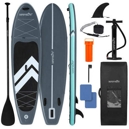 Inflatable Paddleboard, Stable Design, Non-Slip Deck, Blue