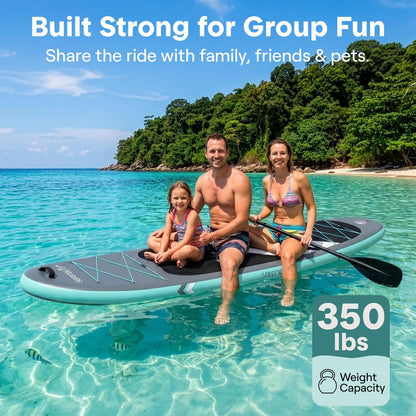 Inflatable Paddleboard, Stable Design, Non-Slip Deck, Blue