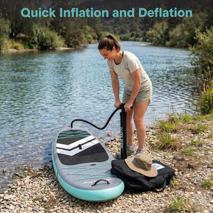 Inflatable Paddleboard, Stable Design, Non-Slip Deck, Blue