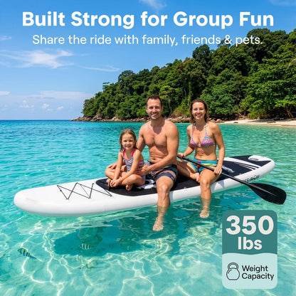Inflatable Paddle Board, Stable Design, 3 Fins, Non-Slip Deck, 10'6"