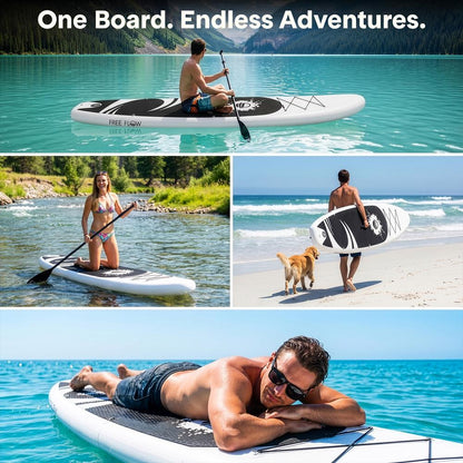 Inflatable Paddle Board, Stable Design, 3 Fins, Non-Slip Deck, 10'6"