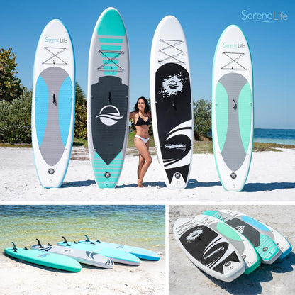 Inflatable Paddle Board - Stable Non-Slip Deck, 10'10", Easy Storage