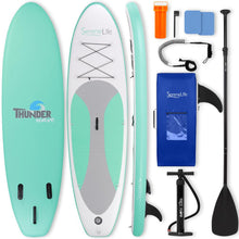 Inflatable Paddle Board - Stable Non-Slip Deck, PVC, 10' Teal