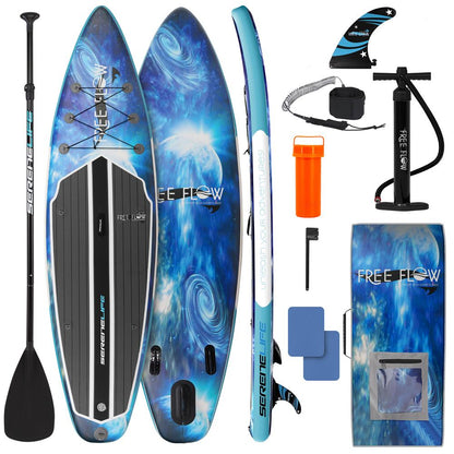 Inflatable Paddle Board - Stable Non-Slip Deck, 10'6", Space Blue