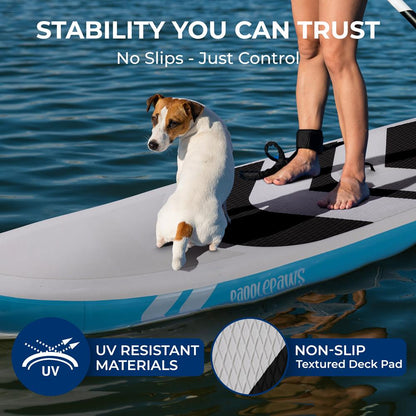 11' Inflatable SUP, Pet-Friendly, Non-Slip EVA Deck, 440 lbs Capacity
