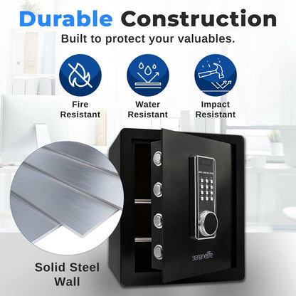 Electronic Safe Box, Secure Storage, Heavy-Duty Steel, Digital Keypad