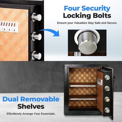 Electronic Safe Box, Secure Storage, Heavy-Duty Steel, Digital Keypad