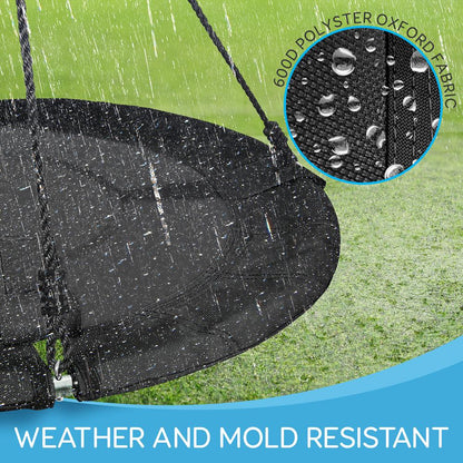 Saucer Swing for Kids - Relaxing Fun - 40" Waterproof Seat - Easy Setup