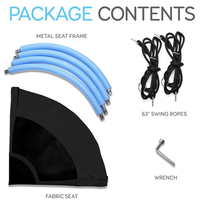 Saucer Swing for Kids - Relaxing Fun - 40" Waterproof Seat - Easy Setup