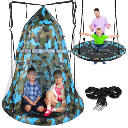 Tree Swing Tent for Kids - Relaxing Fun, Padded Seat, Camo