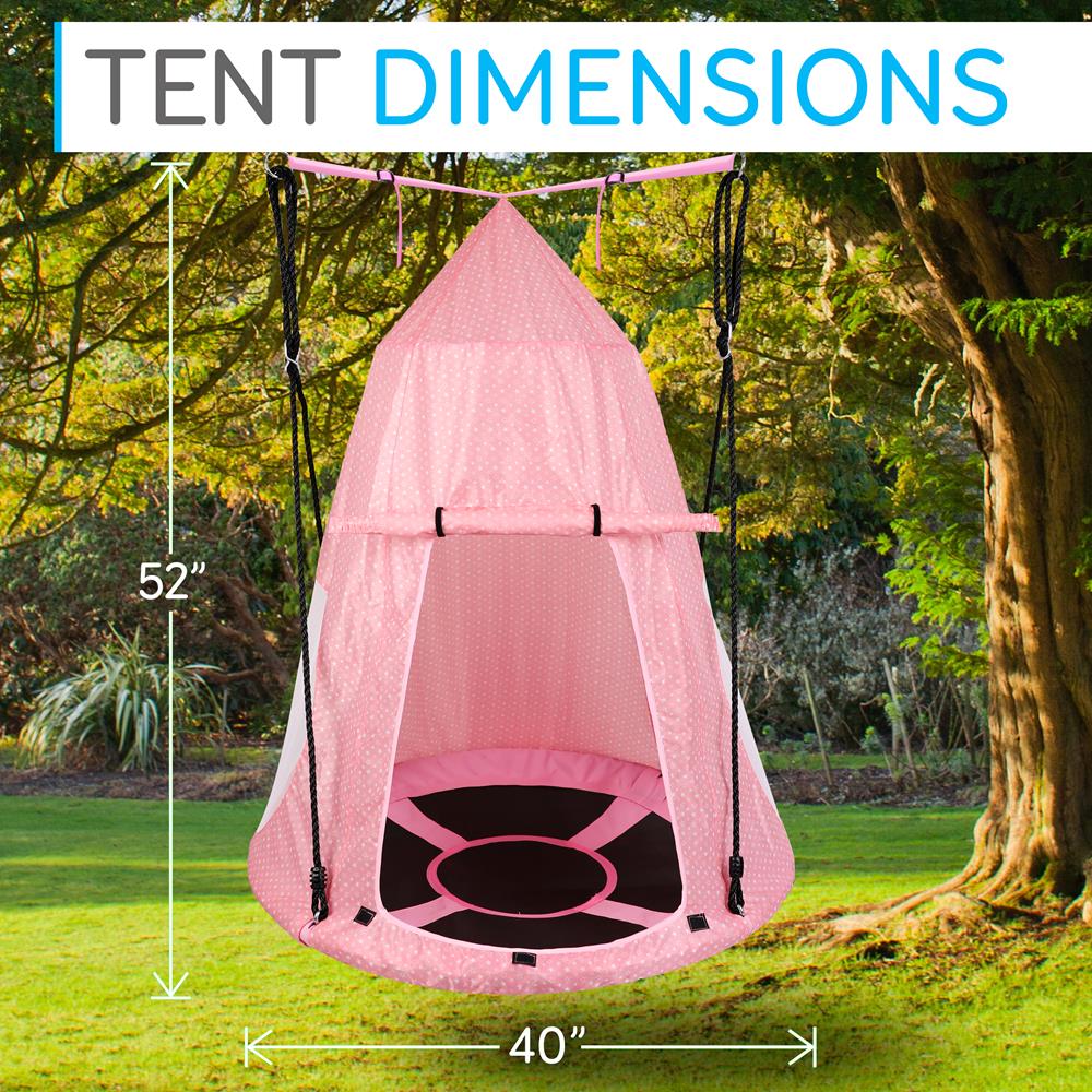 hanging tent swing SereneLife Children's Tree Swing Tent