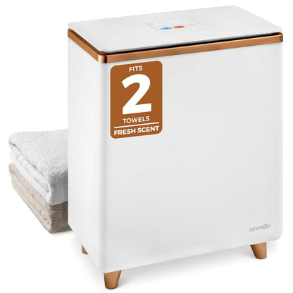 Towel Warmer with Auto Shut-Off, Holds 2 Towels, Rose Gold