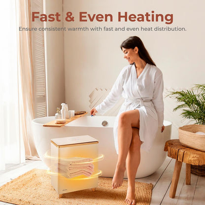 Towel Warmer with Auto Shut-Off, Holds 2 Towels, Rose Gold