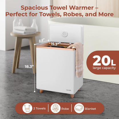 WiFi Towel Warmer - Spa Comfort, Auto Shut-Off, Rose Gold