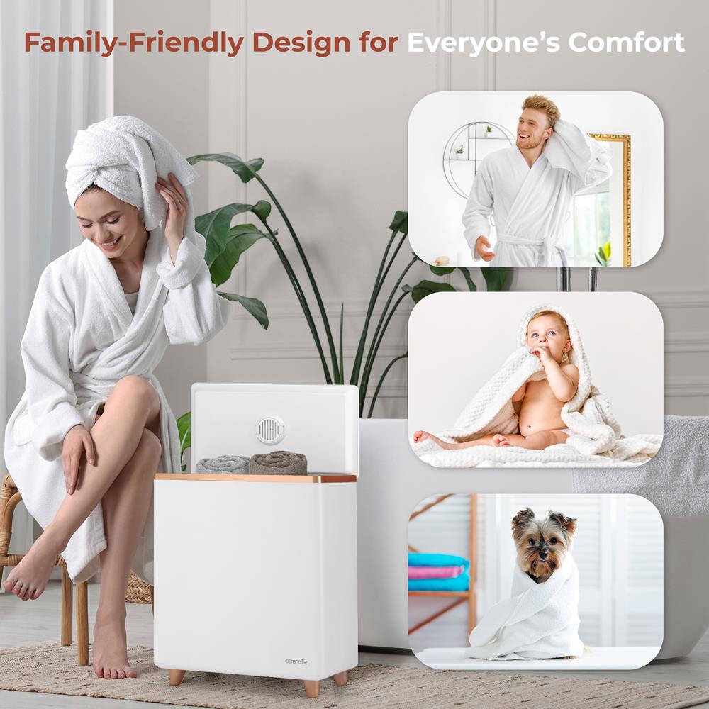 WiFi Towel Warmer - Spa Comfort, Auto Shut-Off, Rose Gold
