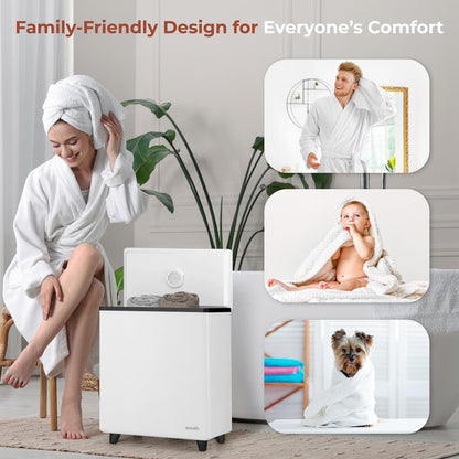 WiFi Towel Warmer - Spa Comfort, Auto Shut-Off, Stainless Steel