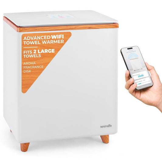 WiFi Towel Warmer - Spa Comfort, Auto Shut-Off, Stainless, Natural