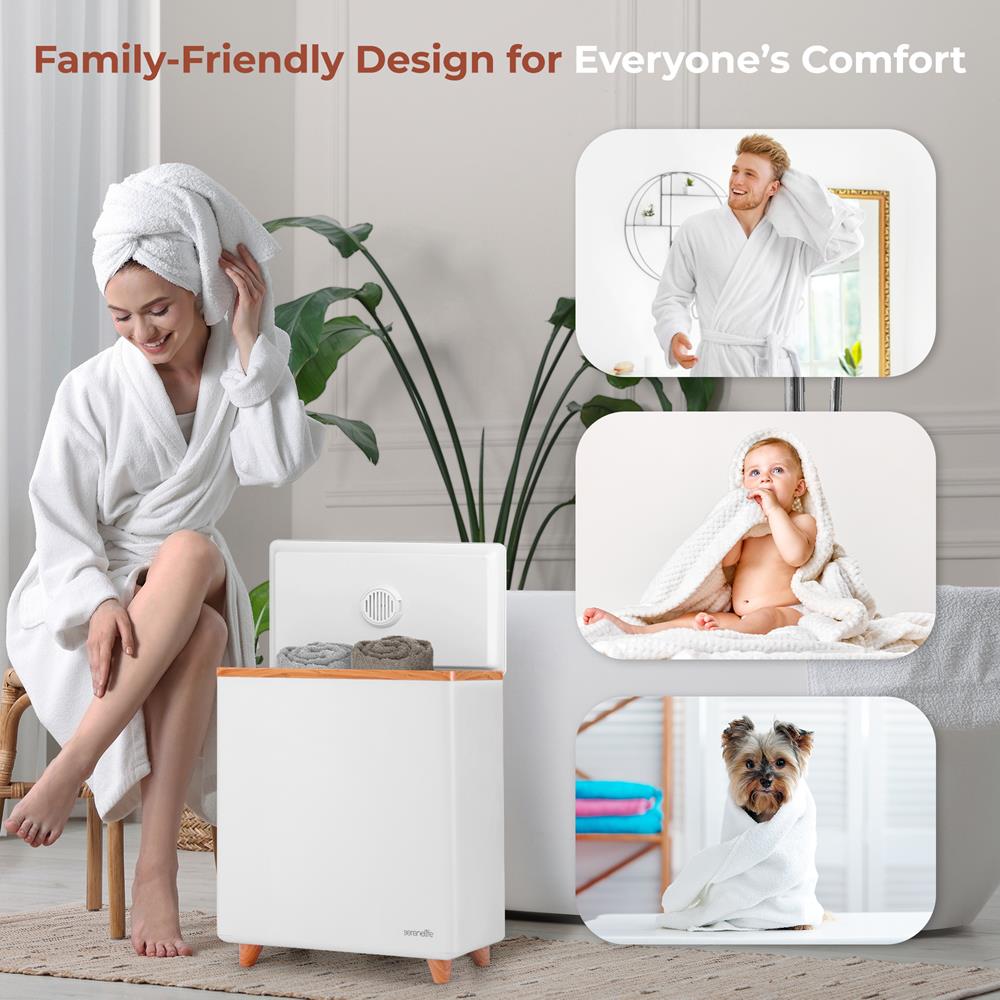 WiFi Towel Warmer - Spa Comfort, Auto Shut-Off, Rose Gold - Thumbnail 5