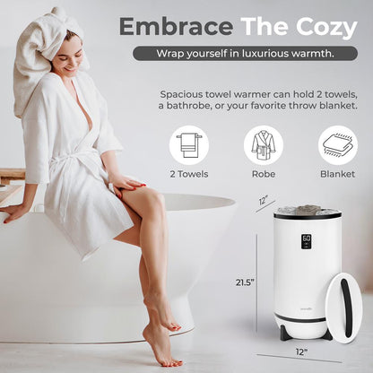 Towel Warmer with Fragrance Holder, Auto Shut Off, Fits 2 Large Towels