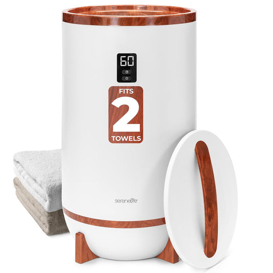 Towel Warmer with Timer & Auto Shut-Off, Holds 2 Towels, Cherry