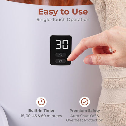 Towel Warmer with Timer & Auto Shut-Off, Holds 2 Towels, Cherry