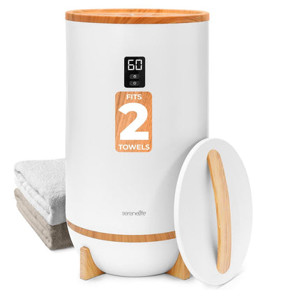 Towel & Blanket Warmer - Quick Heat, 2 Towel Capacity, Auto Shut-Off, White