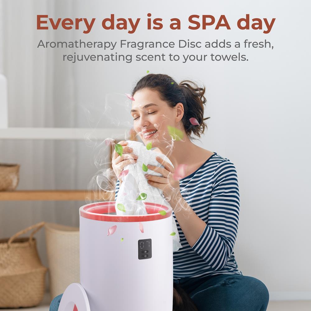 Portable Towel Warmer, Quick Heat, Auto Shut-Off, Pink - Thumbnail 4